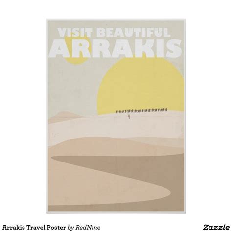 Arrakis Travel Poster Zazzle Travel Posters Poster Travel