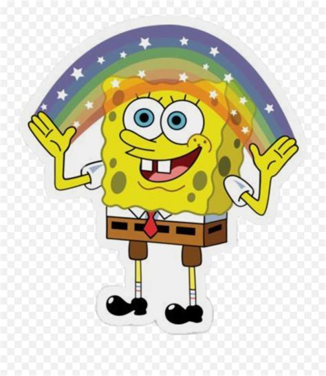 Spongebob Sticker Spongebob Rainbow Emojispongebob Emojis Free