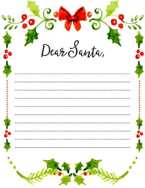 To Santa Letter Template Printable Printable Templates