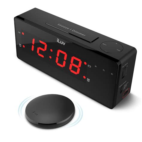 Iluv Timeshaker Boom Vibrating Alarm Clock With Wireless Bed Shaker