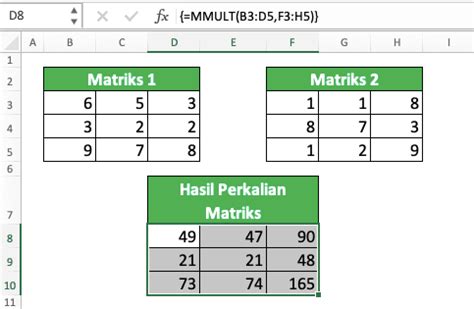Cara Melakukan Perkalian Matriks Di Excel Compute Expert
