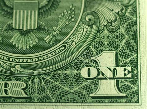 Close Up Detail Of United States One Dollar Bill Stock Image Image Of