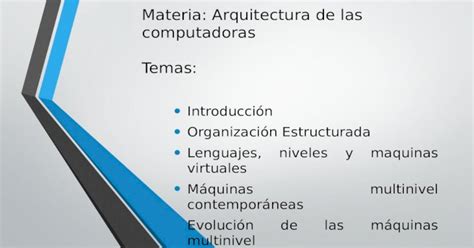 Introducción A La Arquitectura De Las Computadoras Pptx Powerpoint