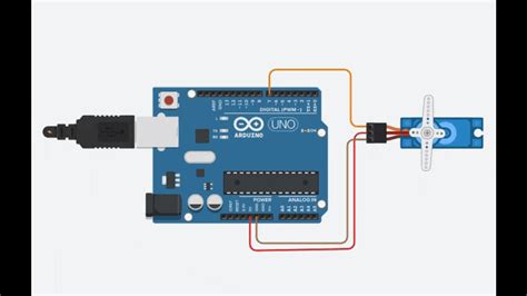 Contoh Rangkaian Arduino Dengan Kombinasi Sensor Pir Dan Motor Servo