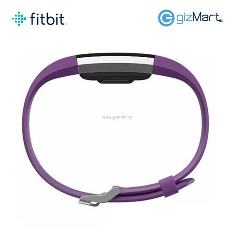 Fitbit Charge 2 Heart Rate Fitness Wristband Plum Silver Small