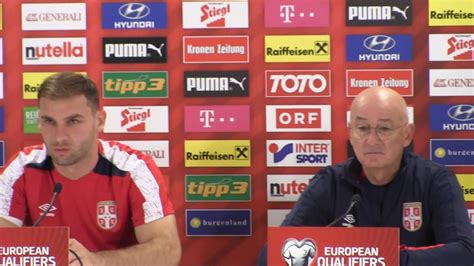Viel spricht nicht mehr für österreich. Pressekonferenz von Serbien vor dem WM-Quali-Spiel gegen ...