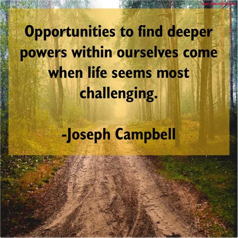 Joseph Campbell Opportunities to find deeper powers | Joseph campbell, Joseph campbell quotes 
