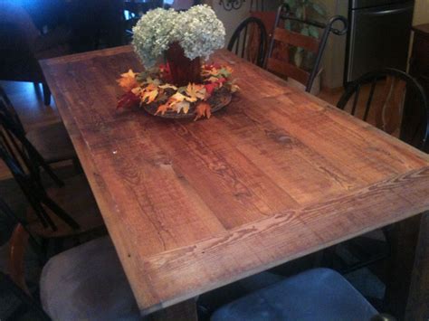 When deciding what size table to purchase the two determining factors are the space available, and the number of people you wish to seat. We built this dining room table from reclaimed 120 yr old ...