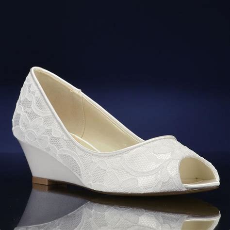 Lace Wedge Wedding Shoes Dyeable Wedding Shoe Lace Wedding Shoe