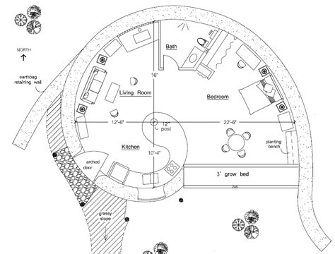 Spiral Earthbag House Plans