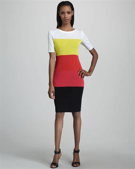 Misook Collection Colorblock Dress Lyst