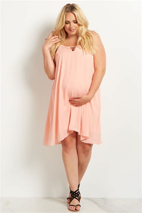 light pink chiffon cutout plus size maternity dress maternity mini dresses mini dress plus