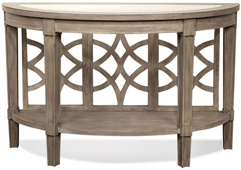 Riverside Furniture Parkdale Demilune Sofa Table With Decorative Open