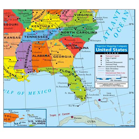 Buy Superior Mapping Company United States Poster Size Wall Map 40 X 28