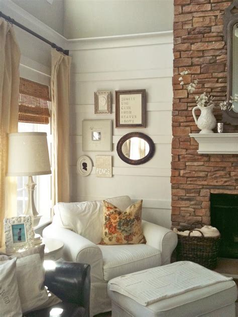 Cottage Living Room With Eclectic Wall Collage Hgtv