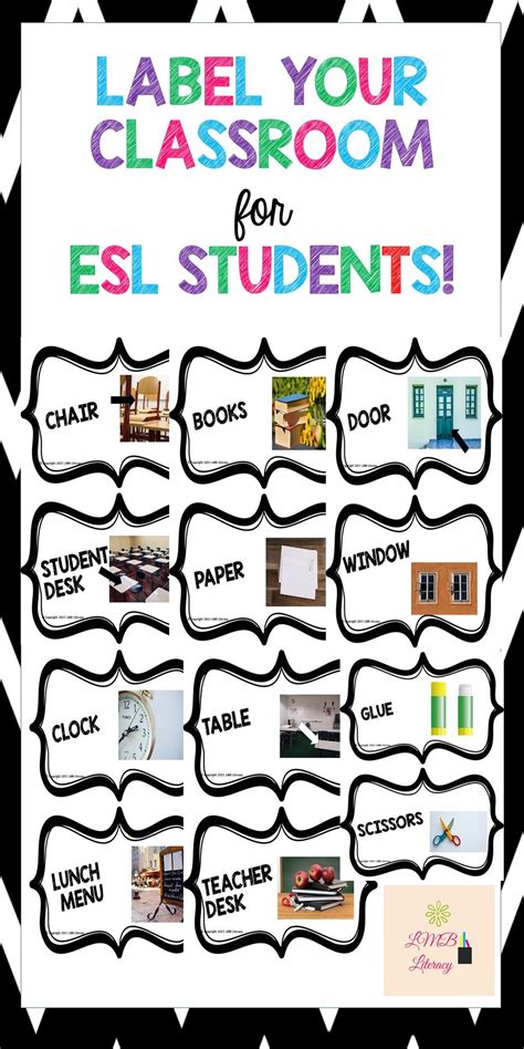Classroom Labels With Pictures 20 Classroom Object Labels Esl
