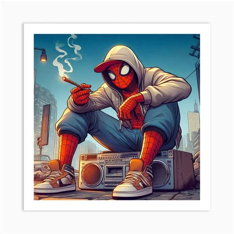 Spider Man Smoking 2 Art Print By Urbankreeationz Fy