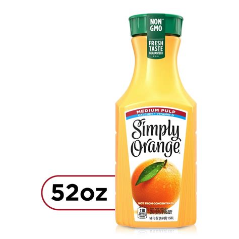 Simply Orange Medium Pulp Orange Juice With Calcium And Vitamin D 52