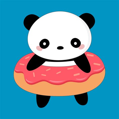 Kawaii Panda Bear Donut Panda T Shirt Teepublic