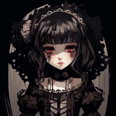 Dark Gothic Anime Maid Anime Girl Goth Pfp Image Chest Free Image