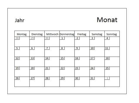 Kalendervorlage Vorlagen Gratis