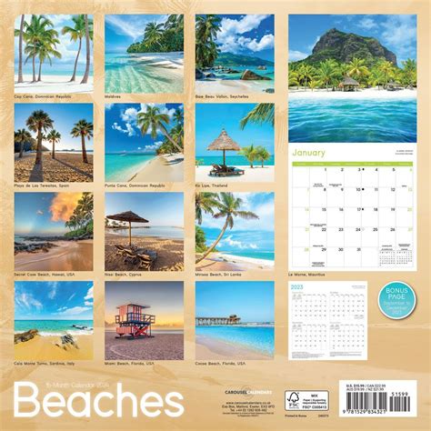 Beaches 2024 Wall Calendar
