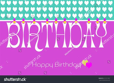 Happy Birthday Letters Party Bunting Hanging Stock Illustration 191311031