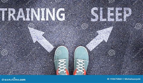 Training And Sleep In Balance Pictured As Words Training Sleep And