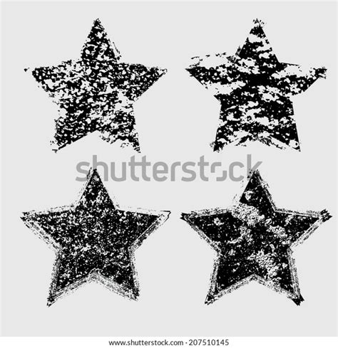 Grunge Stars Stock Vector Royalty Free 207510145 Shutterstock