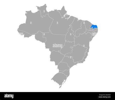 Map Of Rio Grande Do Norte In Brazil Stock Photo Alamy