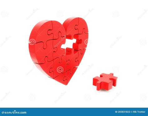 Heart With Puzzle Piece Missing Stock Illustration Illustration Of