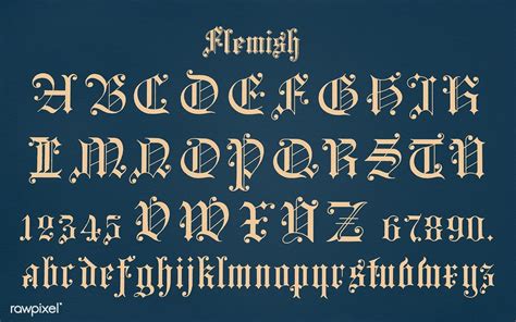 Download Premium Illustration Of Flemish Style Fonts From Draughtsman