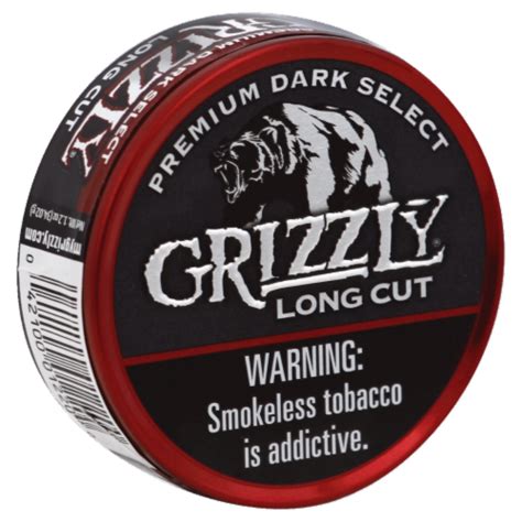 Grizzly Long Cut Premium Dark Select 12 Oz Kroger
