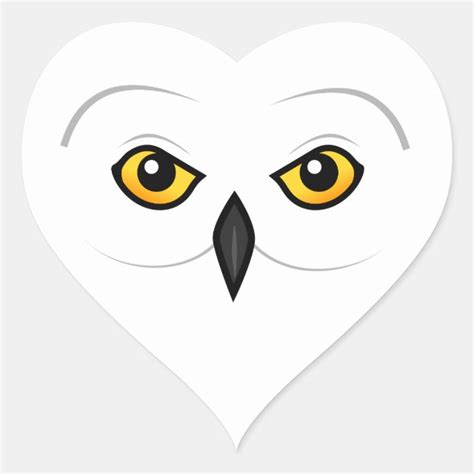 Birdorable Snowy Owl Heart Sticker Cute Bird Ts
