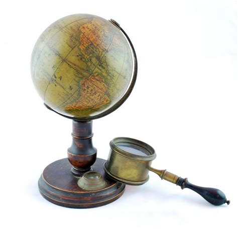 “la Terre” Four Inch Desktop Globe With Stand