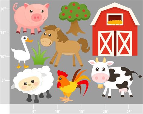 Here you can explore hq farm animals transparent illustrations, icons and clipart with filter setting like size, type, color etc. Cute Farm Animals - Digital Clip Art - Personal and ...