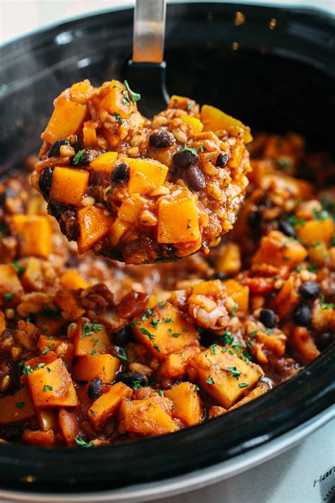 Slow Cooker Butternut Squash And Farro Chili Eat Yourself Skinny