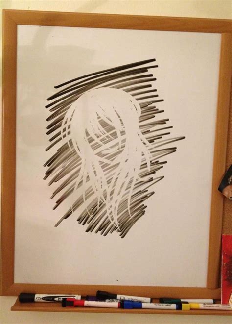 Simple Finger Drawing On Dry Erase Board Whiteboard Art White Board