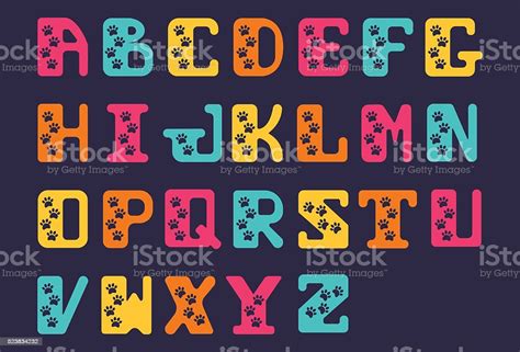 Latin Hand Drawn Sanserif Alphabet Font Of Capital Bold Letters Stock