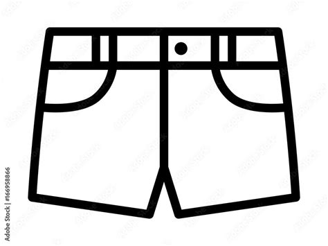 Womens Jean Shorts Hotpants Hot Pants Or Short Shorts Line Art