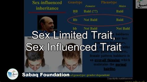 Sex Limited Trait Sex Influenced Trait Biology Lecture Sabaq Pk Free