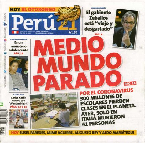 May 07, 2021 · noticias de chile hoy: Peru Ultimas Noticias Portadas De Diarios Peruanos Del Dia ...