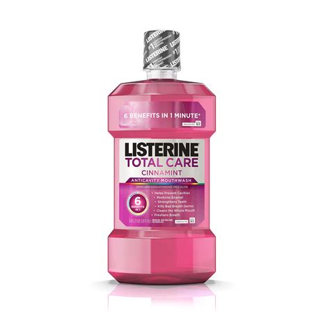 listerine total care anticavity mouthwash 6 benefit fluoride mouthwash for bad breath and