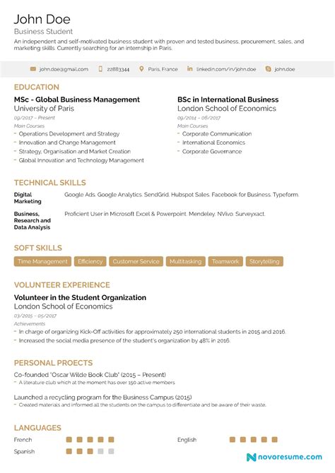 Student Resume Examples And Guide For 2024