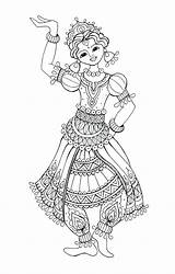 Flamenco Dancer Drawing Coloring Colouring Dancing Getdrawings sketch template