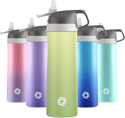 Feijian Stainless Steel Water Bottle With Straw Double Wall Vacuum
