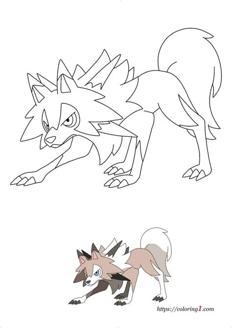 Pokemon Coloring Pages Lycanroc