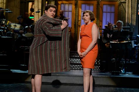 Lena Dunham Hosted ‘saturday Night Live And Yes She Got Naked Liam Neeson And Jon Hamm