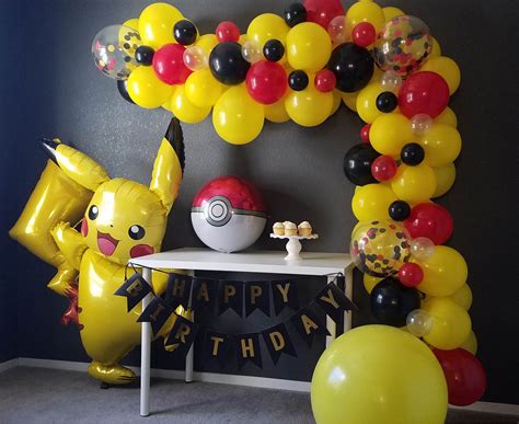 Pikachu I Choose You Pokemon Balloon Garland Kit Etsy Decoracion