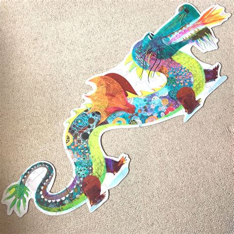 Beautifully illustrated floor puzzle with 30 pieces including 8 templates, cut in the shape of the characters or objects. Kids Giant Dragon Floor Puzzle By Crafts4 Kids ...